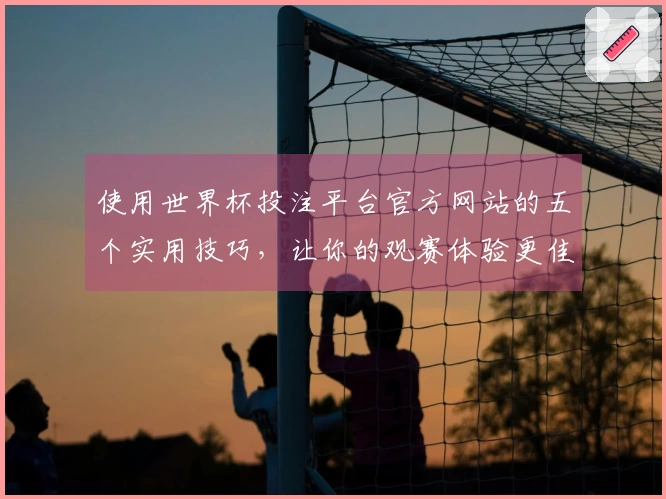 使用世界杯投注平台官方网站的五个实用技巧，让你的观赛体验更佳